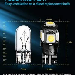 Brand new ???? 194 LED Bulbs White 6000k Super Bright 5th Generation, T10 LED Bulbs, 168 LED Bulb For Car Interior Dome Map Door Courtesy License Plate Lights W5W 2825, Pack Of 10 ???? -Govee-shop 51sJ45lCYBL