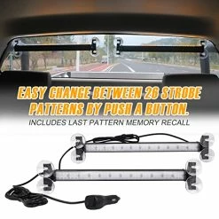 Hot Sale ???? 2 In 1 Emergency Strobe Traffic Advisor Light Bar 144 LED Warning Hazard Safety Interior Windshield Dash Lights Deck Split Mount For Construction Vehicles Trucks (2x17.7 Inch, Amber/White) ⌛ -Govee-shop 51sLrE4isUL