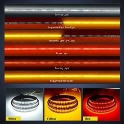 Best reviews of ???? TR-04 Truck Tailgate Bar 60" Triple Row 504 LED Strip With Red Brake White Reverse Sequential Amber Turning Signals Strobe Lights，2 Years Warranty ???? -Govee-shop 51svPX7rMpL
