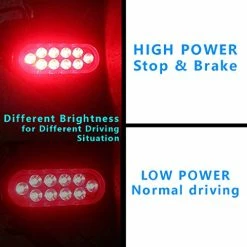 Coupon ⭐ 6'' LED Waterproof Oval Red Trailer Lights Rear Stop Turn Signal Parking Tail Brake Lights For Boat Trailer Truck RV (Red, 2 Pack) ✨ -Govee-shop 51t0anXa0xL