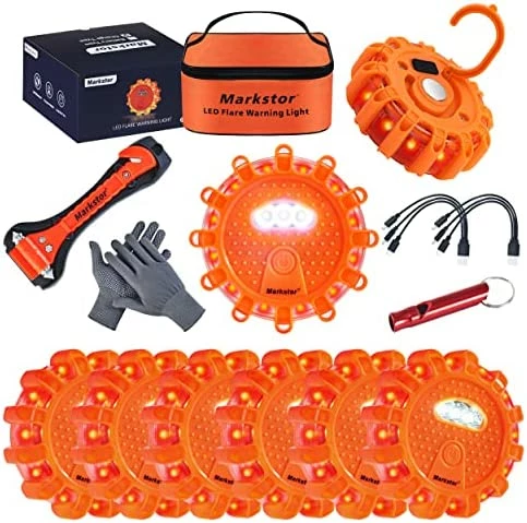 Brand new ???? Led Road Flares 4 Pack Emergency Car Kit, 3 In 1 USB Recharge(with Battery) Amber Road Safety Flares, 360° Visibility Roadside Flares Kit With Magnetic Base & H ???? 10 Brand new ???? Led Road Flares 4 Pack Emergency Car Kit, 3 In 1 USB Recharge(with Battery) Amber Road Safety Flares, 360° Visibility Roadside Flares Kit With Magnetic Base & H ???? - Image 8