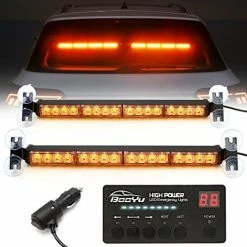 Hot Sale ???? 2 In 1 LED Emergency Strobe Light Bar W/ Digital Display Controller Windshield Traffic Advisor Visor Safety Warning Hazard Flashing Lights For Firefighter Police Trucks Vehicles (Red/White) #12 Amber/red ???? -Govee-shop 51tWt1olZlL. AC