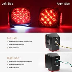 Best deal ???? 12V Trailer Light Kit DOT Certified Utility Trailer Lights For Boat RV Car Easy Assembly With Wire Harness Wafer LED Waterproof Durable All-in-one Tail Light Kit For Under 80 Inch ???? -Govee-shop 51uGwy8HTdL