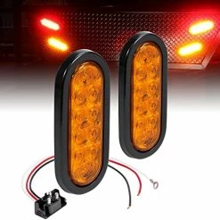 Deals ✔️ 2pc 6" Red Oval LED Trailer Tail Light Kit [DOT FMVSS 108] [SAE S2TSI6P2] [Grommet & Plug Included] [IP67 Waterproof] [Stop Turn Tail] Trailer Brake Lights For Boat Trailer RV Trucks ⌛ -Govee-shop 51uRMp3t8pL. AC