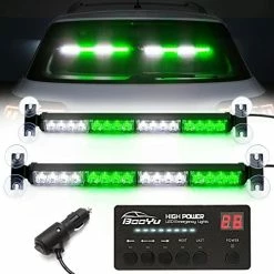 Hot Sale ???? 2 In 1 LED Emergency Strobe Light Bar W/ Digital Display Controller Windshield Traffic Advisor Visor Safety Warning Hazard Flashing Lights For Firefighter Police Trucks Vehicles (Red/White) #12 Amber/red ???? -Govee-shop 51v5lMX PzL. AC