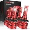 Best deal ✔️ Torchbeam T2 9005/HB3 9006/HB4 LED Bulb Combo, 60W 16000 Lumens 6500K Super Bright Replacement Bulbs Kit, 400% Brightness, Canbus Ready, Plug And Play With Fan, Pack Of 4 ???? -Govee-shop 51vZa9k69SL
