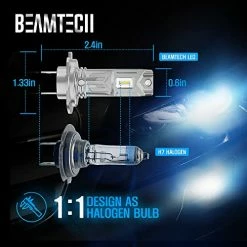 Best Pirce ⌛ H7 LED Bulbs,6000LM 6500K Xenon White 1:1 Mini Size Plug And Play No Adapter Required, Extremely Bright Conversion Kit All In One Halogen Replacement, Pack Of 2 ????