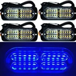Buy ❤️ 12-24V 24-LED Super Bright LED Emergency Strobe Lights Warning For Cars Trucks Vehicle SUV Van Caution Hazard Construction Waterproof Amber Strobe Bar With 32 Different Flashing- 4PCS (White Amber) ???? -Govee-shop 51wkQh1CAgL. AC