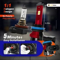 New ???? 2022 New H11/H8/H9/H16 LED Bulbs, 20000LM Japanese Chips, 500% Brightness, 6000K Cool White, All-in-One Wireless, Halogen Replacement Conversion Kit, 2 Pac ???? -Govee-shop 51wpVB76mDL