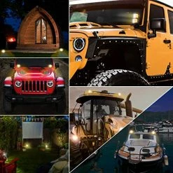 Flash Sale ???? Side Shooter Pod Lights 4 Inch Dual Side Yellow Strobe LED Cube Lights For Farm Tractor Plow Truck ATV UTV 4x4 Blue Side Shooter Lights ✨ -Govee-shop 51xBVgrSpeL