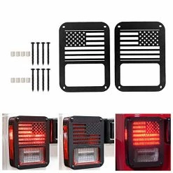 Hot Sale ???? Jeep Light Covers US Flag Light Guards Protectors Compatible With 2007-2018 Jeep Wrangler JK Unlimited Jeep Lights Cover Accessories ????