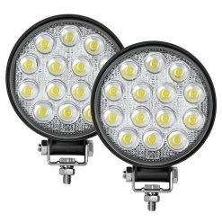 Deals ???? Led Round Light Bar 2PCS 4.5" 140w 14000LM Flood Light Pod Off Road Fog Driving Roof Bar Bumper For Jeep,SUV Truck, Hunters ????