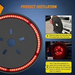 Hot Sale ???? Spare Tire Brake Light Wheel Light 3rd Third Brake Light Rear Lights For Wrangler 2007-2018 JK JKU YJ TJ Red Light, 2 Years Warranty 18-21 J ✔️ -Govee-shop 51yjvMnSfdL