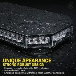 Best Pirce ???? LED Rooftop Strobe Beacon Lights Bar, Magnetic Mount Emergency Traffic Security Warning Caution Flashing Plow Light, For Construction Vehicles Tow Trucks Snowplow Postal Cars - White Amb ???? 15 Best Pirce ???? LED Rooftop Strobe Beacon Lights Bar, Magnetic Mount Emergency Traffic Security Warning Caution Flashing Plow Light, For Construction Vehicles Tow Trucks Snowplow Postal Cars - White Amb ???? -Govee-shop 611YGMUShYL