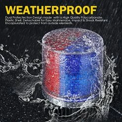 Best Pirce ???? Red & Blue LED Rooftop Beacon Strobe Light Magnetic Base, Safety Warning Police Flashing Lights For Law Enforcement Vehicles Forklift Patrol Security Trucks Cruiser UTV ATV Snowplow Volun ???? -Govee-shop 615GrPCbKDL