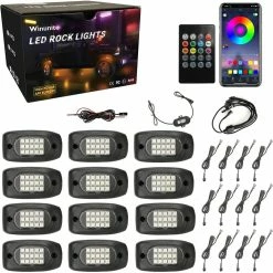 Buy ???? 8 Pods RGB LED Rock Lights 12V, 120LEDs Waterproof Music Mode/29 Colors Changing Modes/Voice Mode APP/Remote Control Neon LED Light Kit For Off Road Truck SUV ATV UTV(8Pcs Wires Provided) ???? -Govee-shop 61D3DMmF6xL. AC