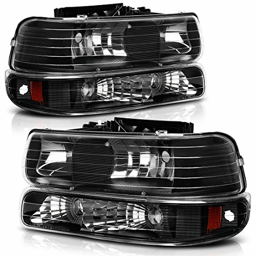 Coupon ???? Headlight Assembly Compatible With 1999-2002 Chevy Silverado 1500 2500/2001-2002 Chevy Silverado 1500HD 2500HD 3500/2000-2006 Tahoe Suburban 1500 2500 Headlamp With Bumper Lights B Smoke Bumper Lights Amber Reflector ???? 3 Coupon ???? Headlight Assembly Compatible With 1999-2002 Chevy Silverado 1500 2500/2001-2002 Chevy Silverado 1500HD 2500HD 3500/2000-2006 Tahoe Suburban 1500 2500 Headlamp With Bumper Lights B Smoke Bumper Lights Amber Reflector ????