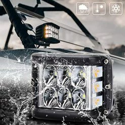 Wholesale ???? Side Shooter, OVOTOR LED Pods Light 4 Inch Off Road Dual Side Yellow DRL With Flash Strobe Function Driving Flood Spot Cube Work Light Bar For Jeep Truck ATV Boat Red ???? -Govee-shop 61PyC2CyIjL
