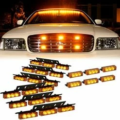 Best Sale ✨ Red White 54X LED Flashing Emergency Warning Light For Dash Visor Deck Grille - Interior Strobe Lights For Volunteer Firefighter Vehicles Amber/white ???? -Govee-shop 61Q9HpLeykL. AC