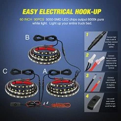 Outlet ???? 3PCS 60 Inch Bed Light Strip 270 LED With On/Off Switch Blade Fuse Splitter Extension Cable For Cargo Pickup Truck SUV RV Boat,2 Years Warranty Rgb ???? 13 Outlet ???? 3PCS 60 Inch Bed Light Strip 270 LED With On/Off Switch Blade Fuse Splitter Extension Cable For Cargo Pickup Truck SUV RV Boat,2 Years Warranty Rgb ???? -Govee-shop 61QWBglp8pL