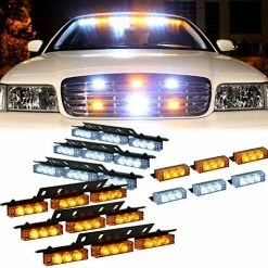 Best Sale ✨ Red White 54X LED Flashing Emergency Warning Light For Dash Visor Deck Grille - Interior Strobe Lights For Volunteer Firefighter Vehicles Amber/white ???? -Govee-shop 61fRaowEIpL. AC