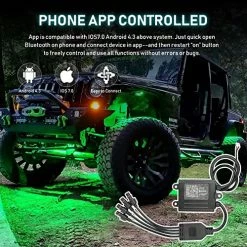 Discount ⌛ RGB LED Rock Lights Kit, YCHOW-TECH 4 Pods Underglow Multicolor Neon Light Bluetooth App Control Timing Function Flashing Music Mode Wheel Well Light For Truck ATV UTV RZR SUV ???? -Govee-shop 61hcG1QUglL