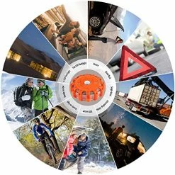 Coupon ???? [4 Pack] LED Road Flares Safety Flashing Warning Light Roadside Emergency Disc Beacon Kit For Vehicles Boats With Magnetic Base & Hook, Premium Storage Bag (Batteries Not Included) (4) ???? -Govee-shop 61oGFvW1XDL