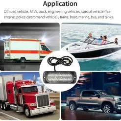 Wholesale ✨ 10pcs Emergency Strobe Lamps 12-LED Surface Mount Flashing Lights For Truck Car Vehicle Waterproof LED Emergency Beacon Hazard Warning Light 12V-24V Universal Car Accessories(Amber/White) ???? -Govee-shop 61pCC6tHHQL