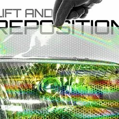 Flash Sale ✔️ Bio HEX+ Air-Tint Headlight Vinyl Roll (17.9" X 60", Clear Large Pattern) ????