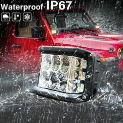 Flash Sale ???? Side Shooter Pod Lights 4 Inch Dual Side Yellow Strobe LED Cube Lights For Farm Tractor Plow Truck ATV UTV 4x4 Blue Side Shooter Lights ✨ -Govee-shop 61r9NTA4QEL