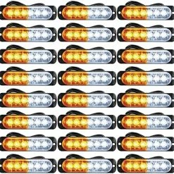 Coupon ???? LED Amber Strobe Lights Vehicle Emergency Strobe Lights For Trucks LED Flashing Car Lights Windshield Lights Bars Hazard Shiny Mount Strobe Lights With Pads Screws For Off Road Car (12 Pieces) ???? -Govee-shop 61tM38 6WvL. AC