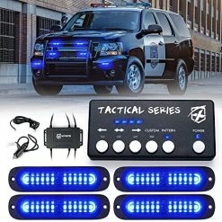 Top 10 ???? LED Surface Mount Strobe Lights Kit, White Amber Grill Grille Emergency Warning Flashing Marker Light Warning Light Assemblies For Trucks Vehicles ATV RV Cars Van - 8PCS ???? -Govee-shop 61u9GSQSCmL. AC